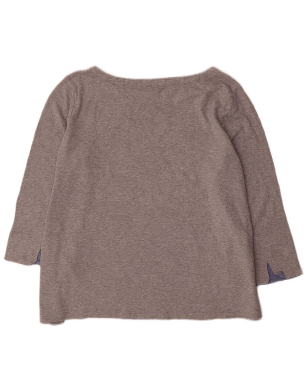 Damski top Nautica z rękawem 3/4, UK 18 XL, szara bawełna