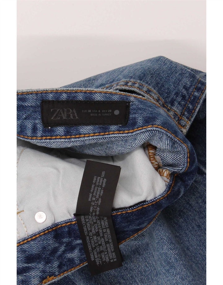 Damskie proste dżinsy Zara EU 38 Small W28 L33 Niebieskie bawełniane
