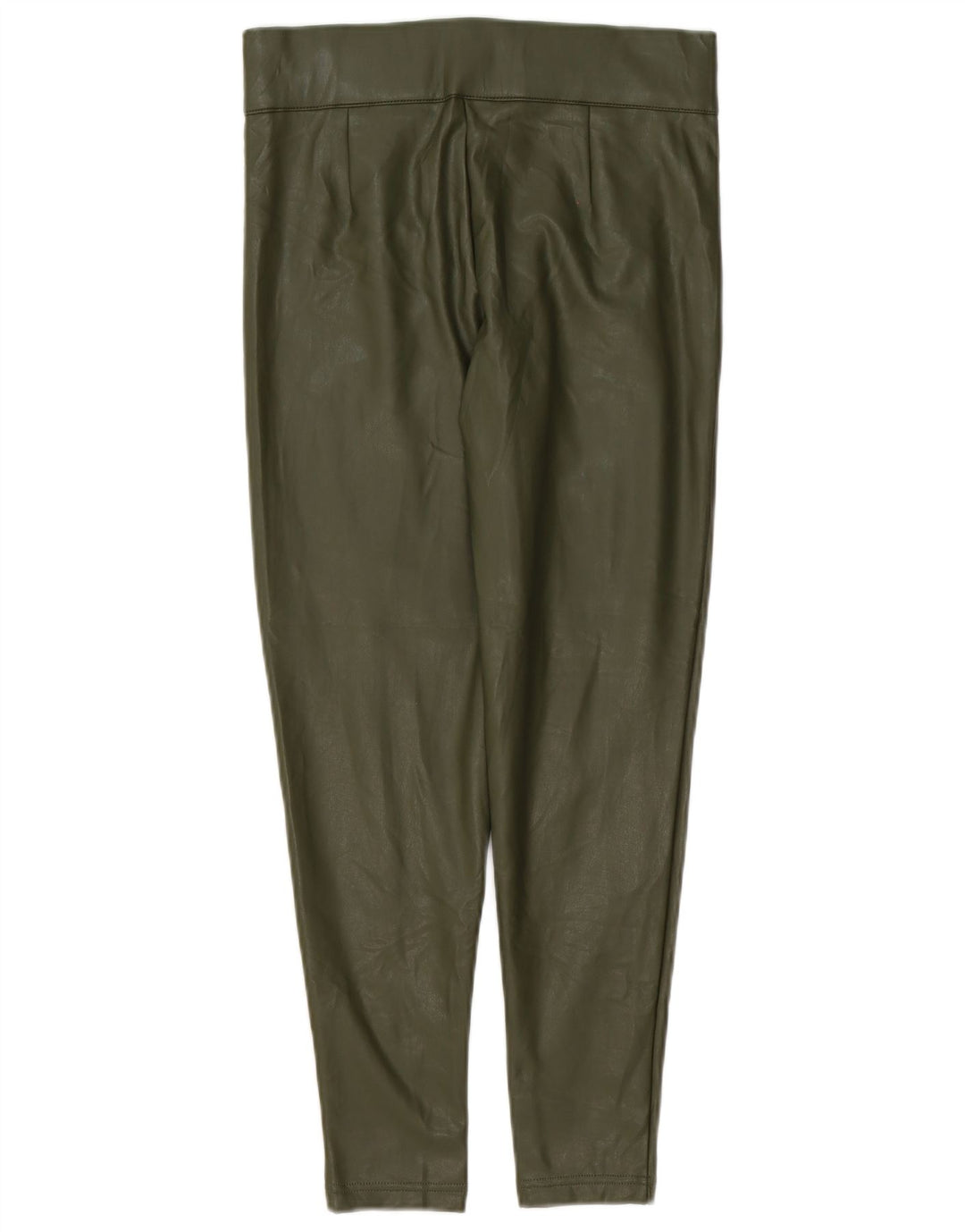 Damskie legginsy Marks & Spencer ze sztucznej skóry UK 10, małe, zielone, poliestrowe