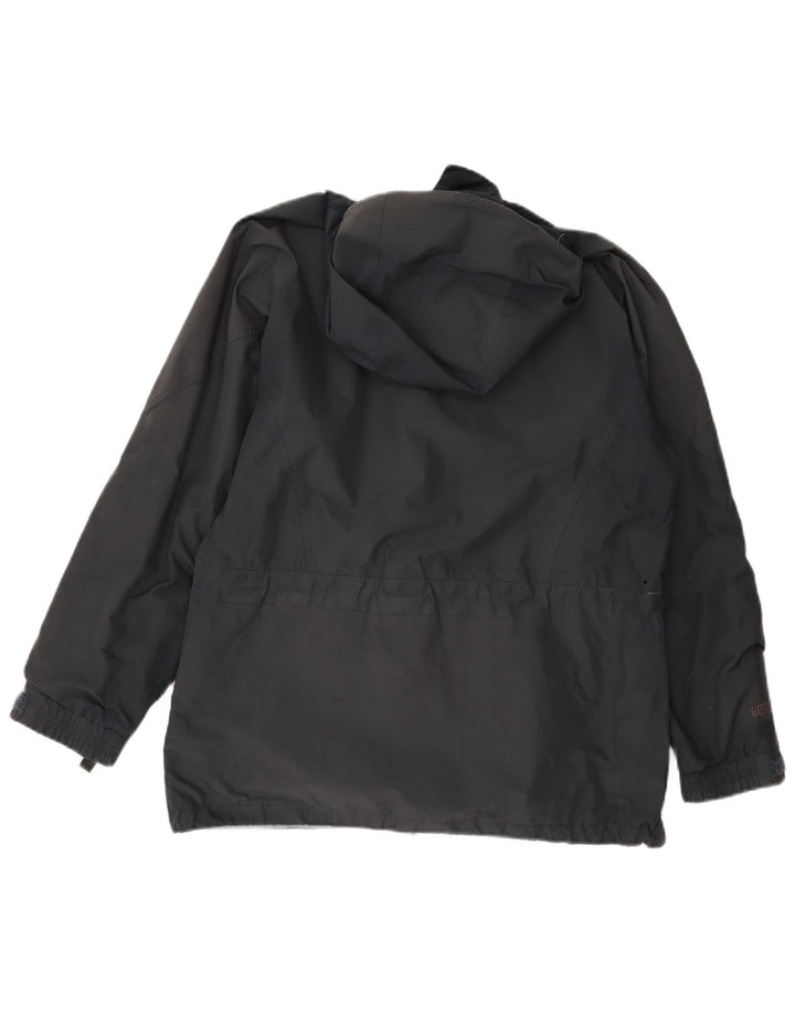 BERKELEY Womens Hooded Windbreaker Jacket UK 14 Large Navy Blue Polyester