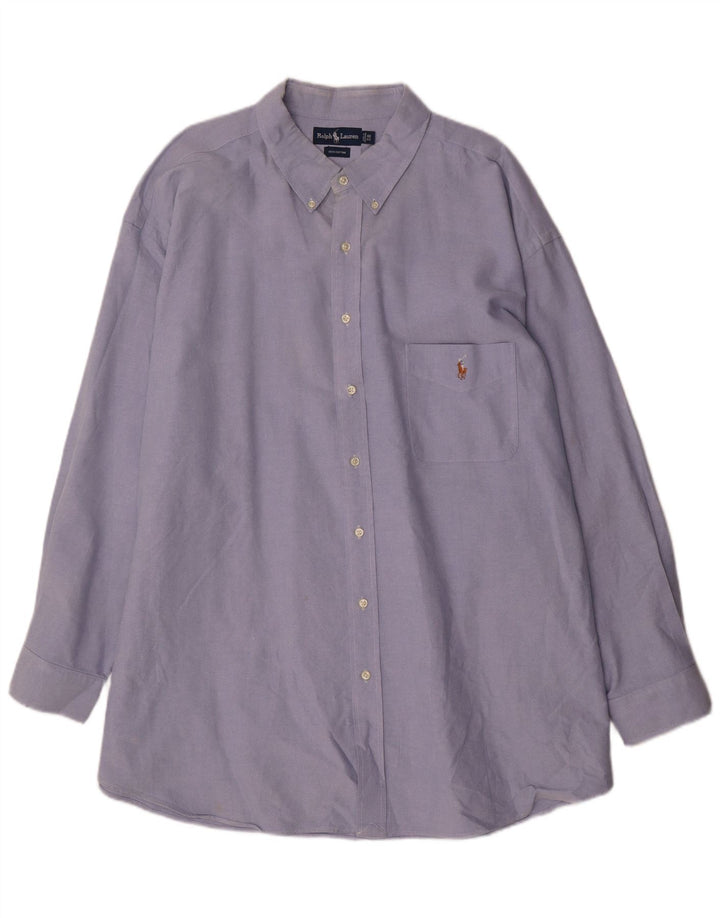 Koszula męska Ralph Lauren, duża, 4XL, niebieska, bawełniana