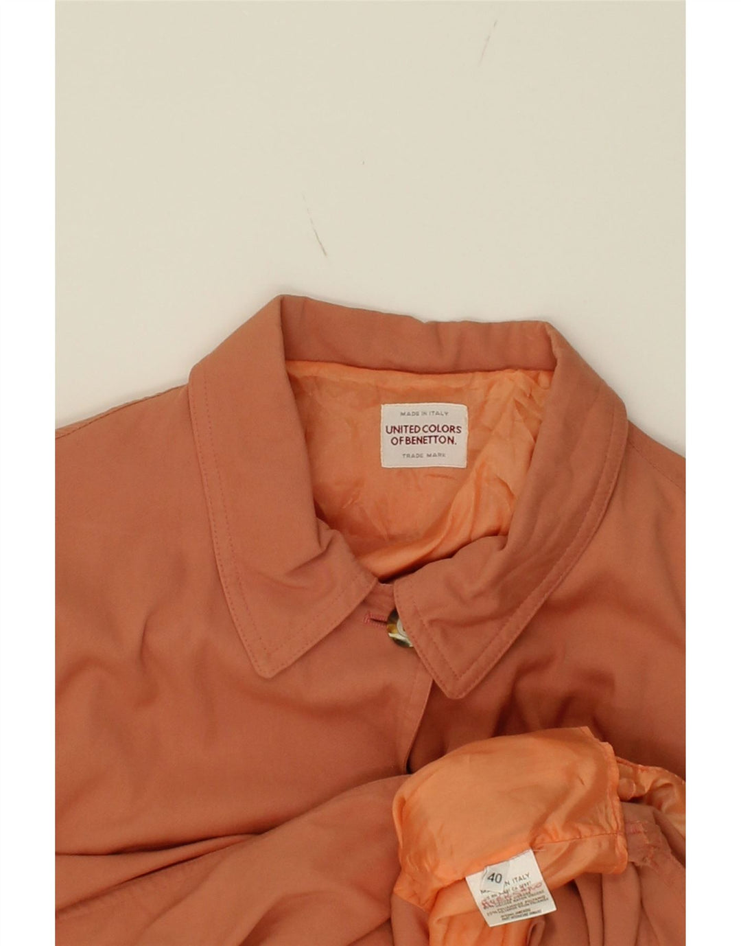 BENETTON Womens Overcoat IT 40 Small Brown Viscose Vintage Benetton and Second-Hand Benetton from Messina Hembry 