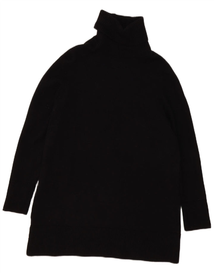 Damski sweter oversize z golfem Zara UK 10 Small, czarna wiskoza