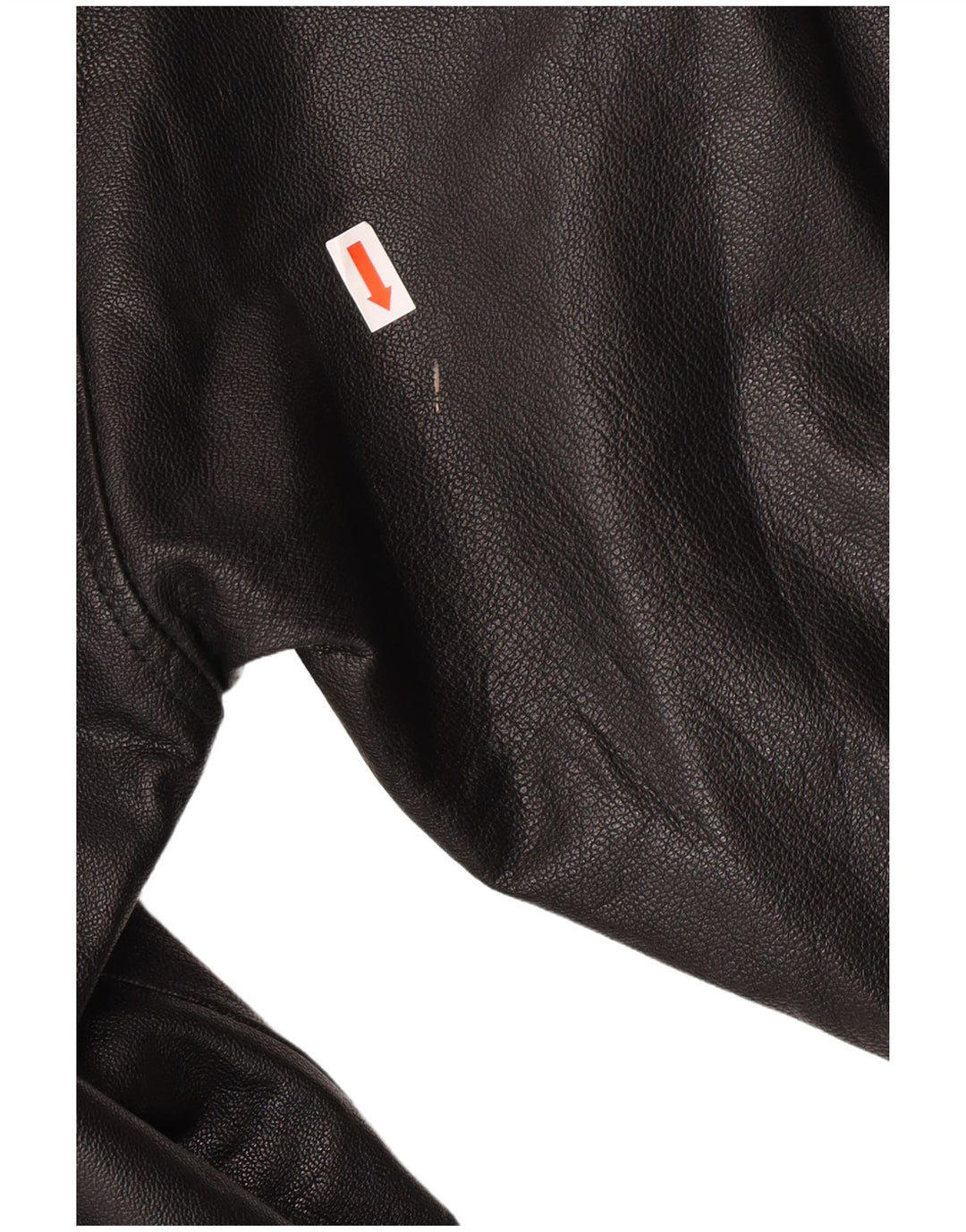 VINTAGE damski płaszcz skórzany UK 18 XL czarna skóra