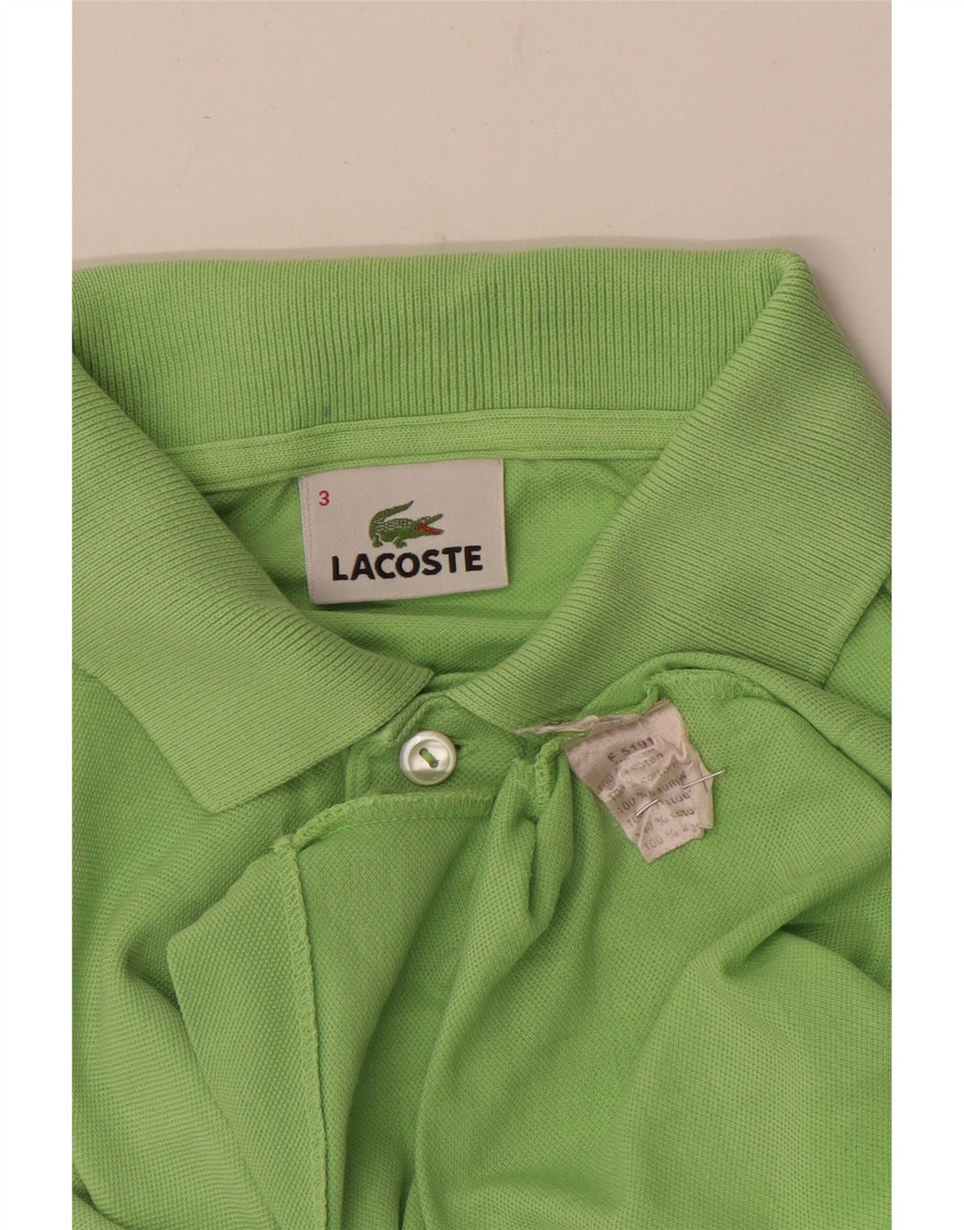 Męska koszulka polo Lacoste, rozmiar 3, mała, zielona bawełna