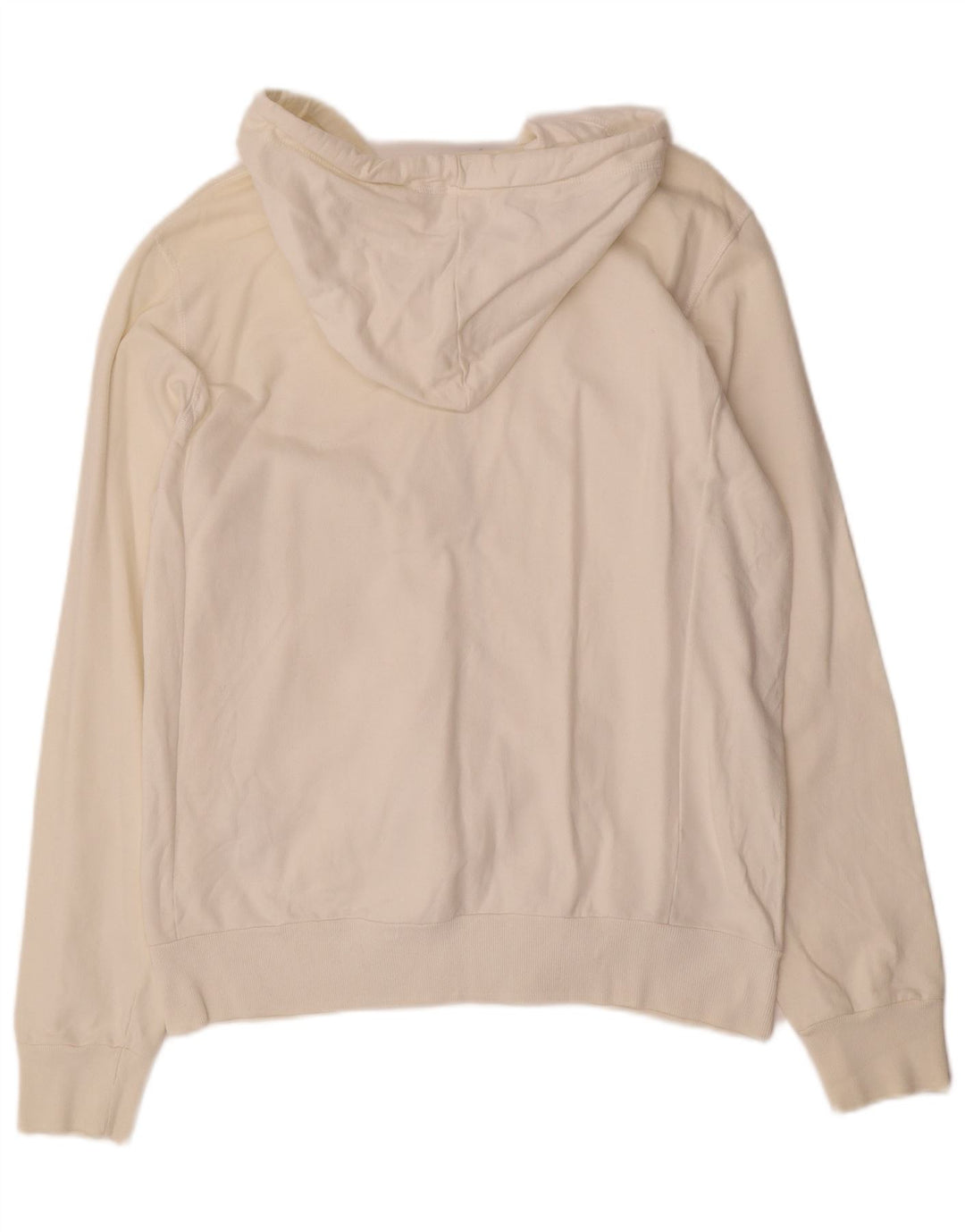 Wrangler Męski sweter z kapturem i zamkiem, średni, złamanej bieli, bawełniany