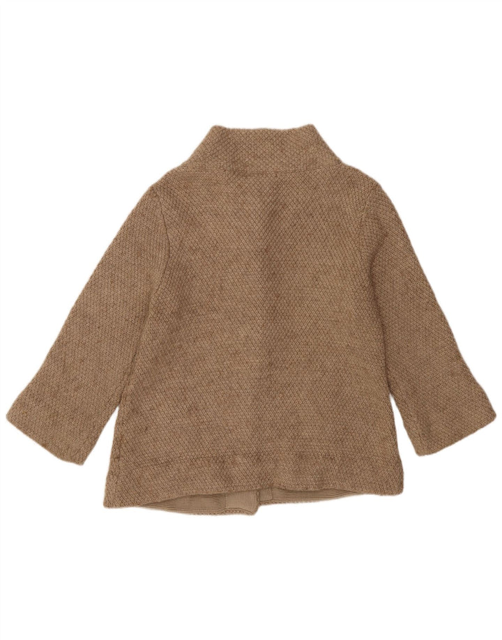 Marks & Spencer Damski sweter rozpinany z rękawem 3/4, UK 12, średni beż