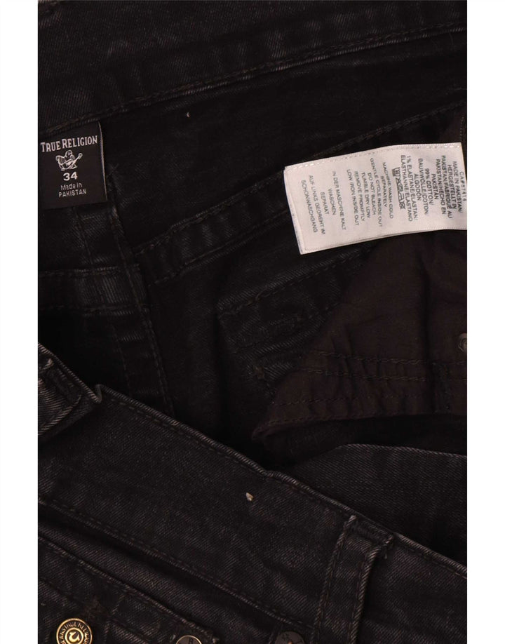 Męskie jeansy True Religion W34 L31 Czarne bawełniane