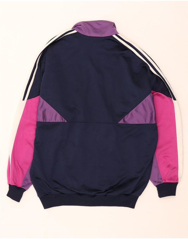 Męska bluza dresowa Adidas z grafiką, duża, granatowa, z blokami kolorów