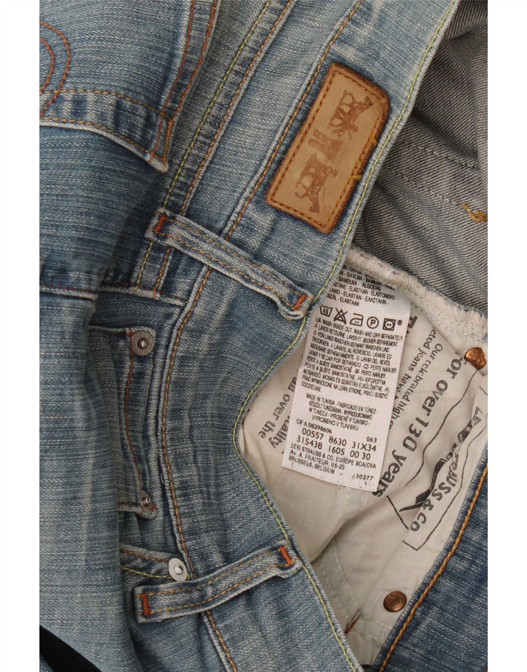 Damskie dżinsy Levi's Eve Straight W31 L34 Niebieska bawełna