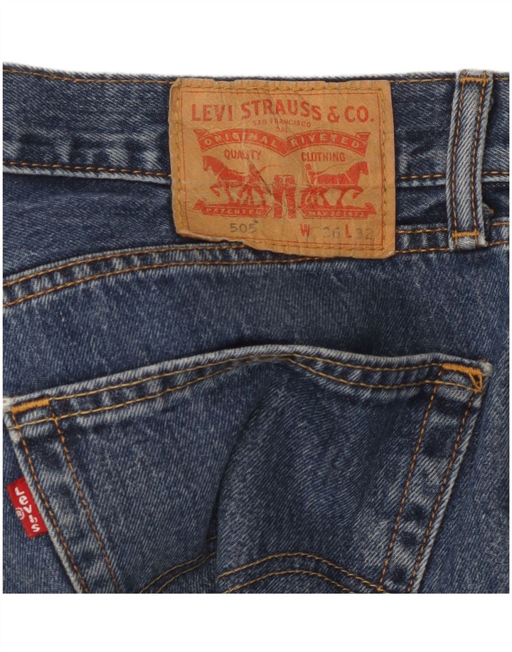 Męskie jeansy LEVI'S 505 Straight W36 L32 Niebieskie