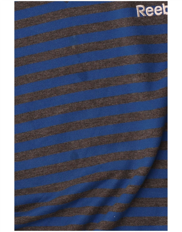 Męska bluza REEBOK Sweter w małe niebieskie paski, bawełniana