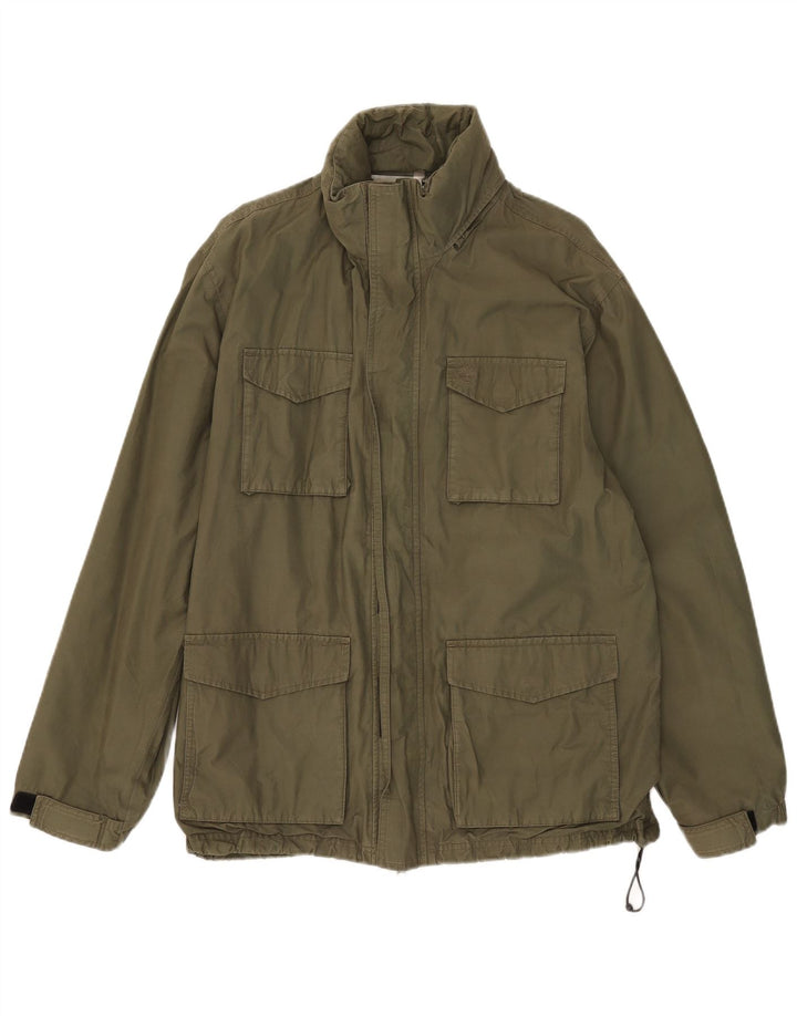 Męska kurtka z kapturem Timberland UK 40, duża bawełna khaki