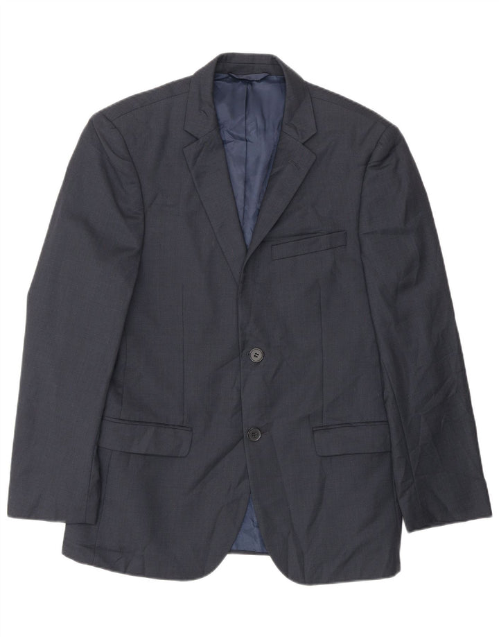 Dkny Męska marynarka zapinana na 2 guziki, slim fit, EU 46, mała, granatowa, wełniana
