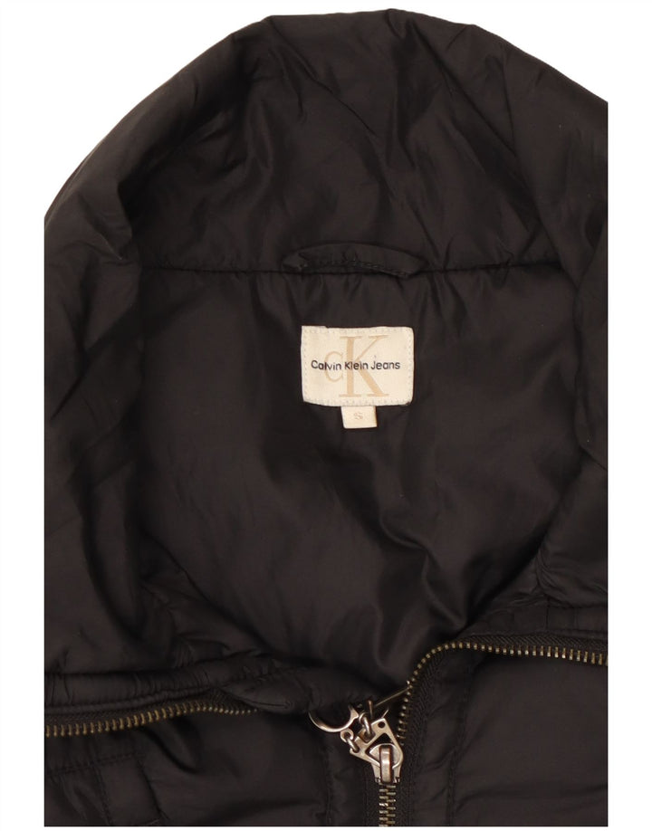 Damska kurtka bomberka Calvin Klein Jeans Crop UK 10, mała, czarna, poliester