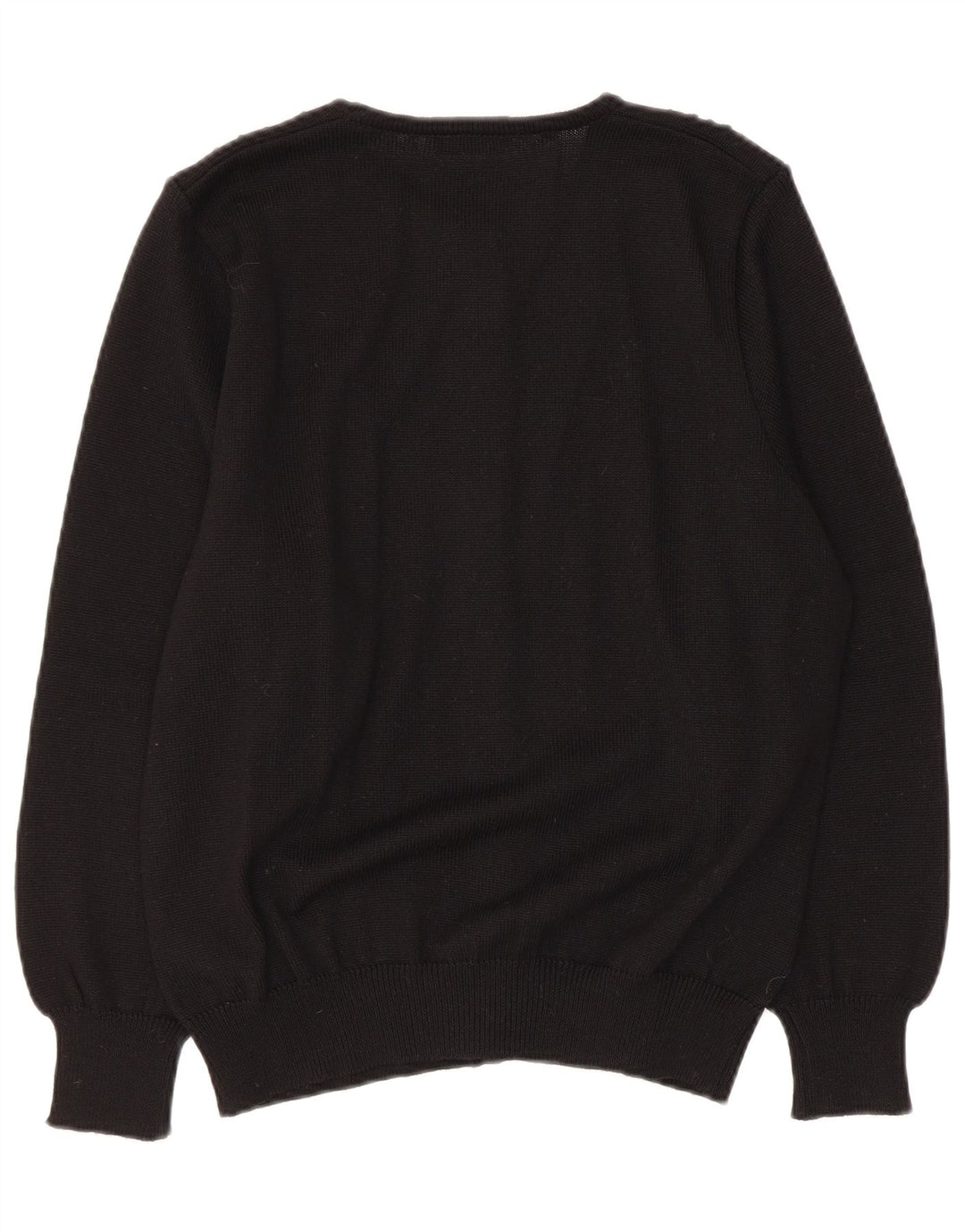 Sweter damski w stylu vintage, UK 14, średnia czarna dziewicza wełna