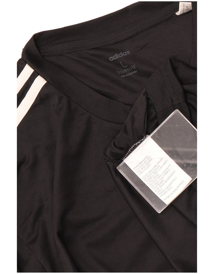 Adidas Męskie Climalite Top z długim rękawem, duży, czarny poliester