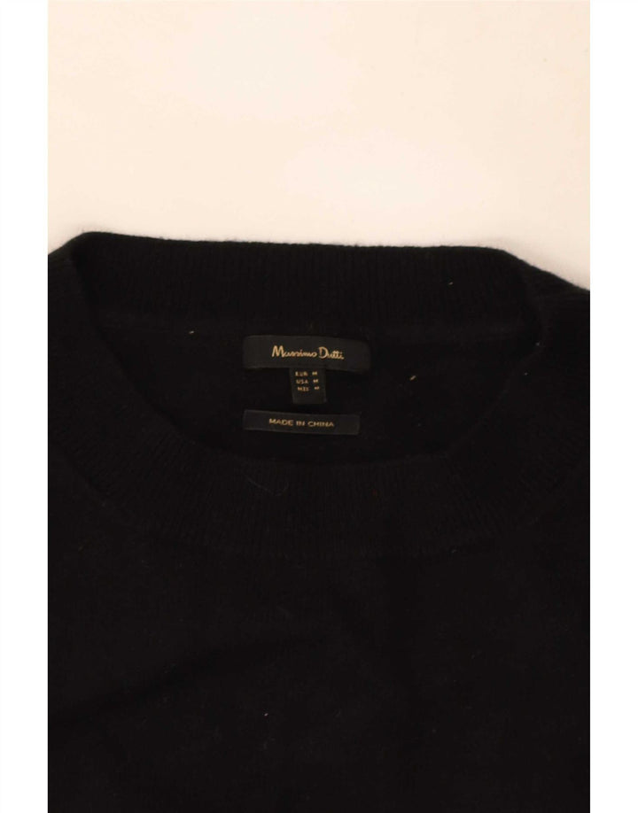 Sweter damski Massimo Dutti z okrągłym dekoltem UK 14, średni czarny