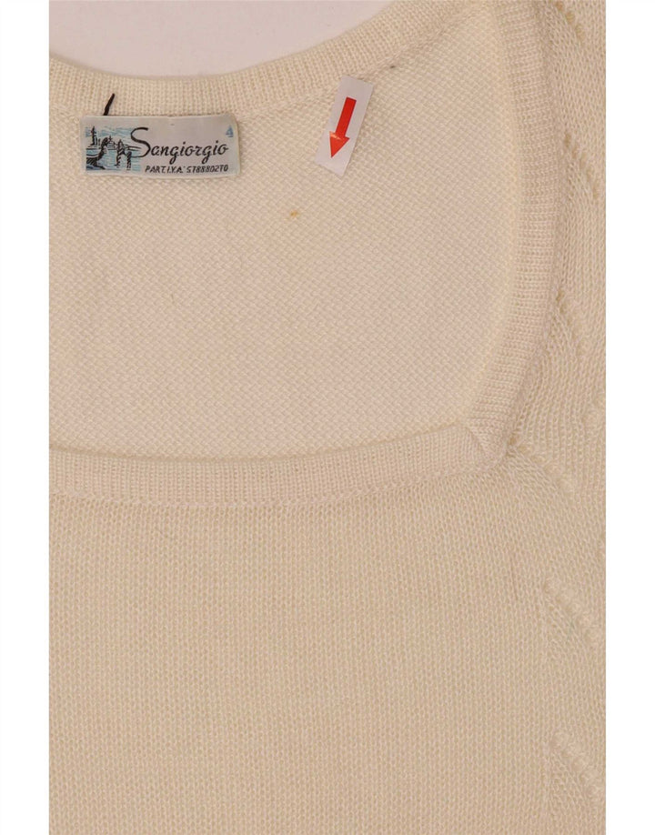 Damska bluzka z krótkim rękawem Sangiorgio Regular Top UK 14 Medium Off White