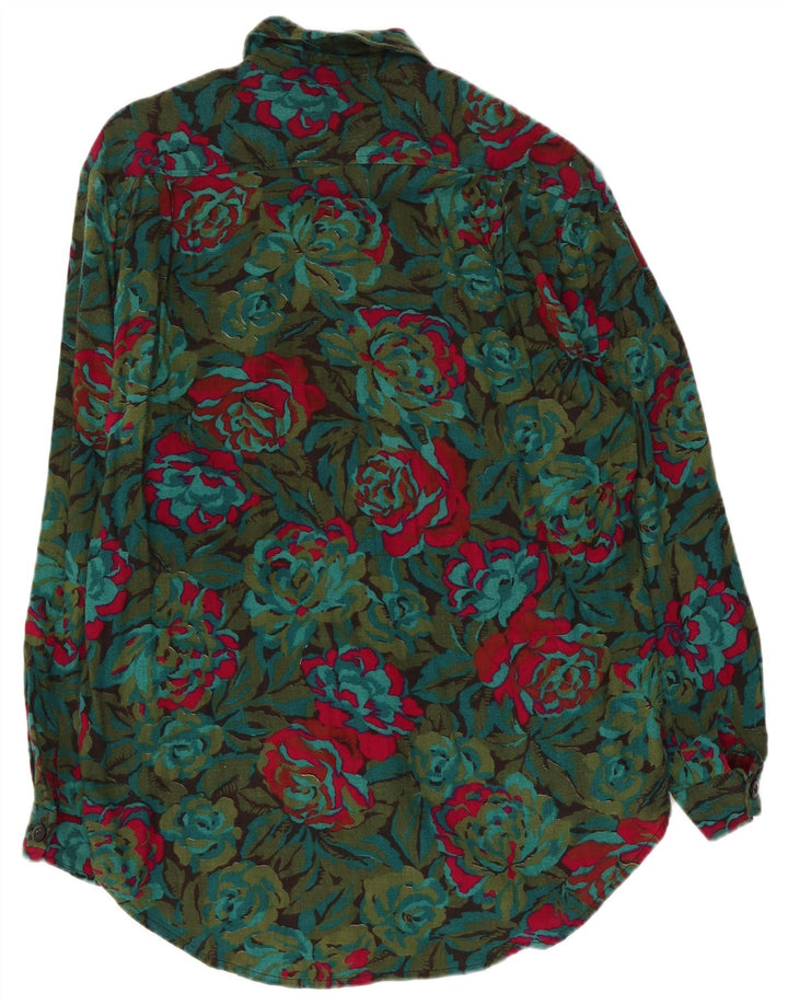 Damska sukienka koszulowa o luźnym kroju VINTAGE UK 14 Średnio wielobarwna w kwiaty