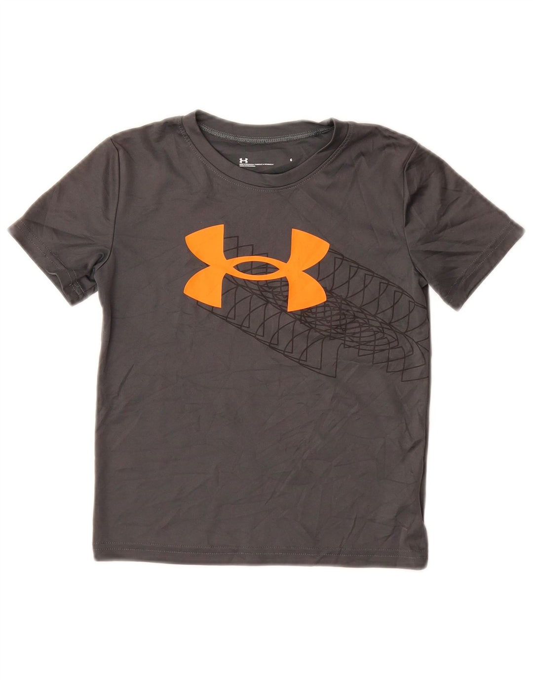 Chłopięcy T-shirt z grafiką UNDER ARMOUR 5-6 lat, szary, poliester