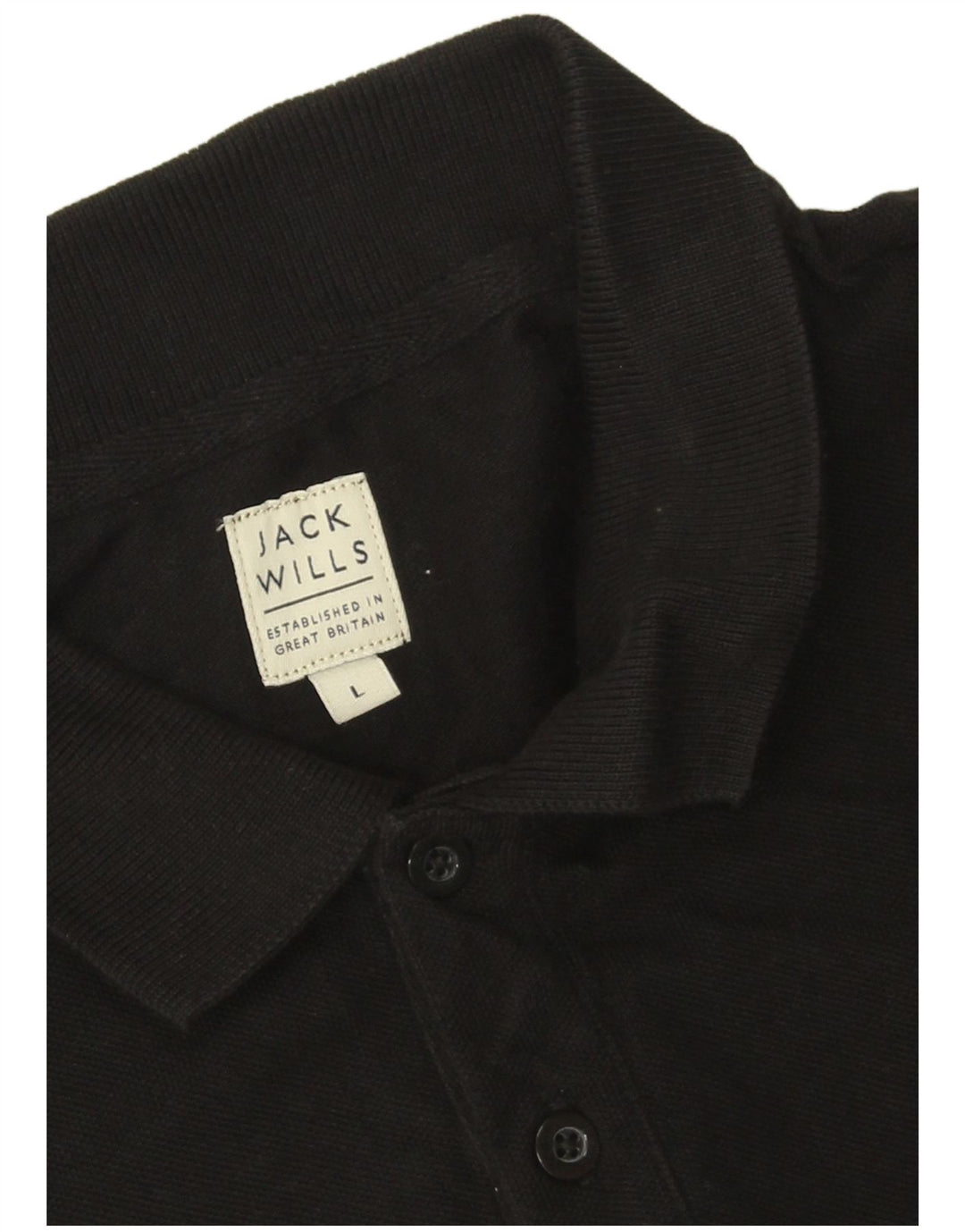 Męska koszulka polo Jack Wills, duża, czarna, bawełniana