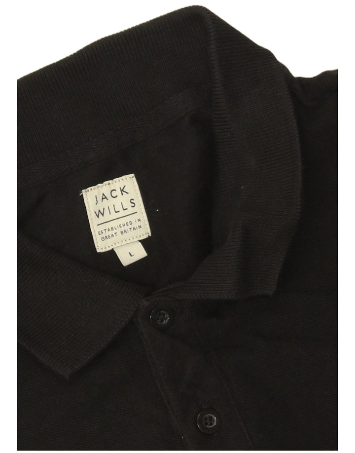 Męska koszulka polo Jack Wills, duża, czarna, bawełniana