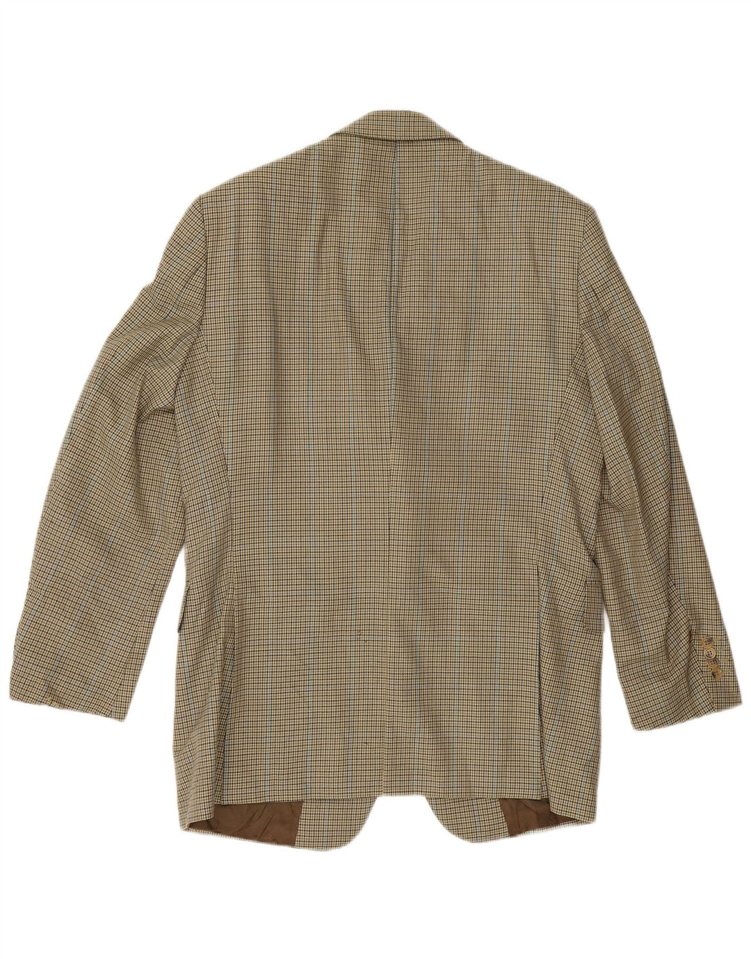 Męska marynarka Burberry EU 48, średnia, żółta, dziewicza wełna w pepitkę