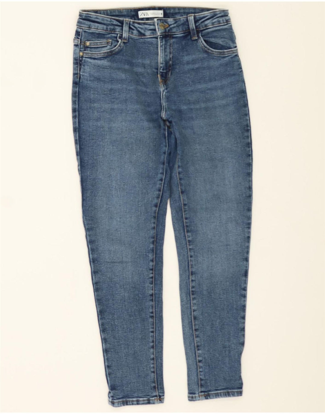 ZARA Womens Tapered Jeans EU 40 Medium W30 L27 Blue Cotton Vintage Zara and Second-Hand Zara from Messina Hembry 
