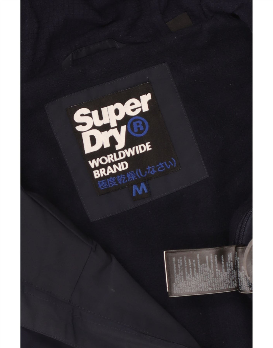 Męska kurtka Anorak z kapturem SUPERDRY UK 38, średni granat, blok kolorów