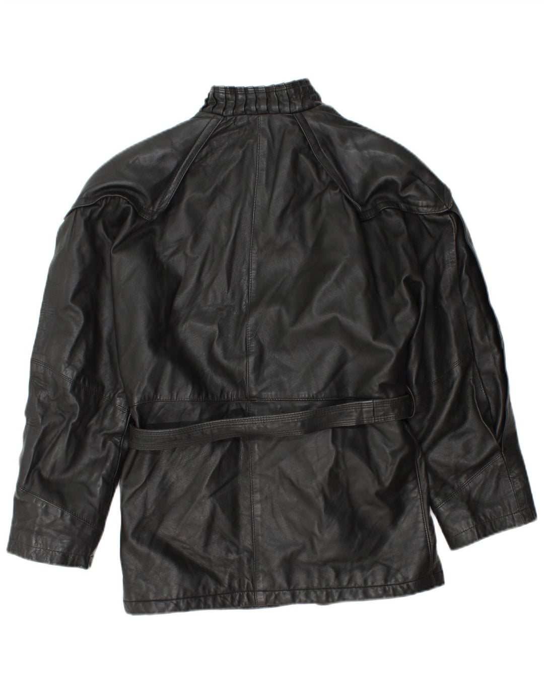 Vintage damska kurtka skórzana UK 12, średnia czarna