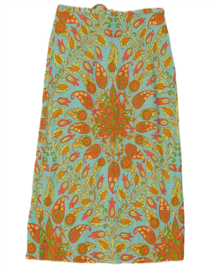 Spódnica midi damska Zara, średnia W28, niebieska paisley