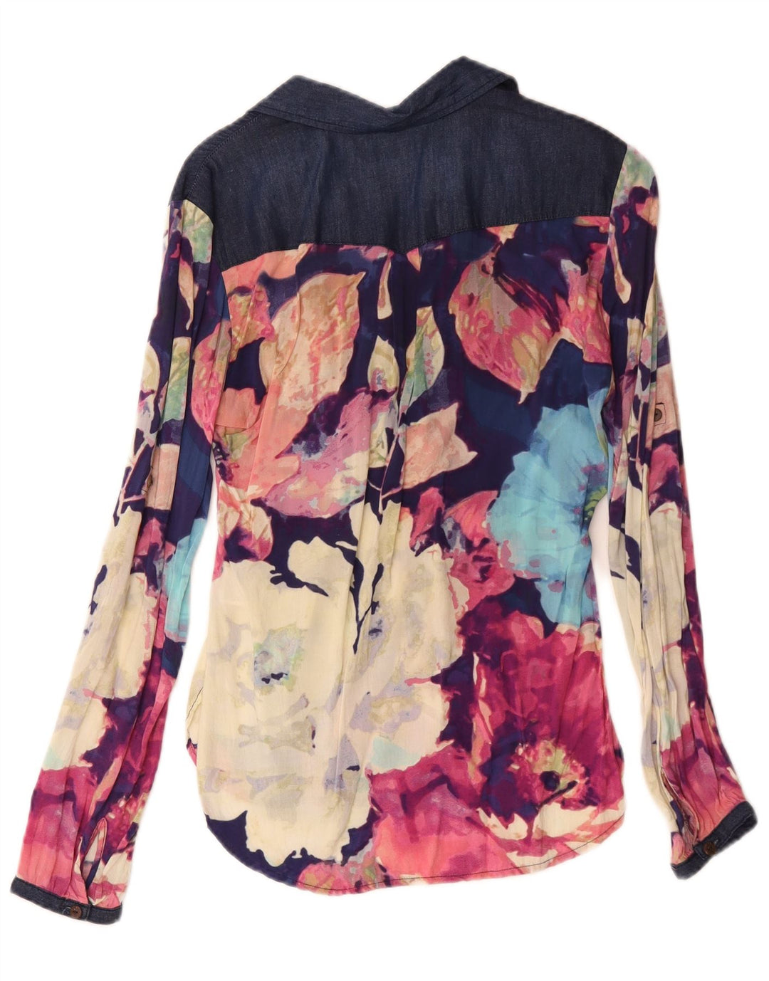 Damska bluzka koszulowa Desigual UK 10, mała, wielokolorowa w kwiaty