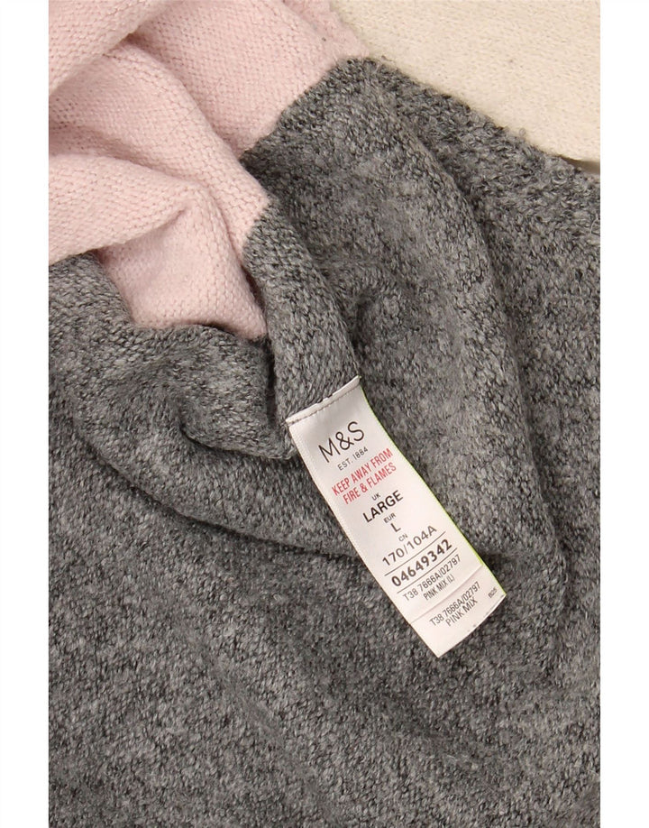 Marks & Spencer Damski sweter z okrągłym dekoltem, UK 16, duży, szary