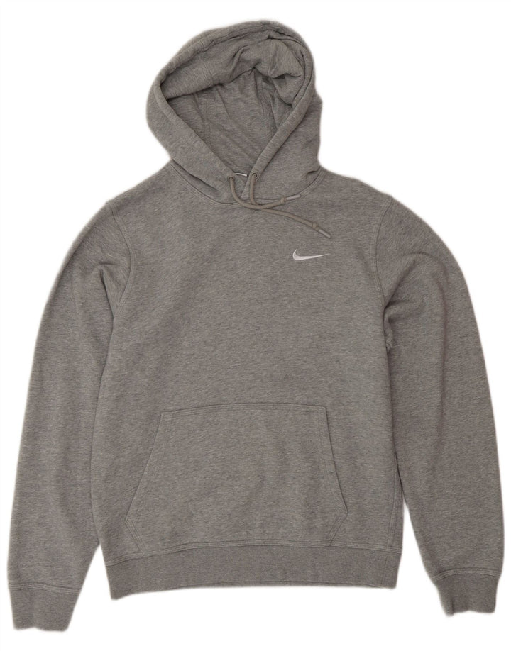 Męski sweter z kapturem Nike, mały, szary, z bawełny w cętki