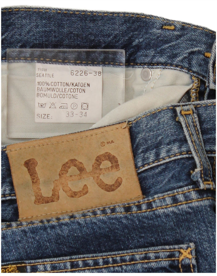 Męskie jeansy Lee Seattle Straight W33 L31 Niebieskie bawełniane