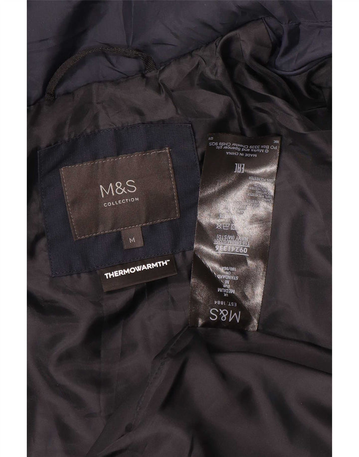 Marks & Spencer Męska ocieplana kurtka UK 38 Średni Granatowy Poliester
