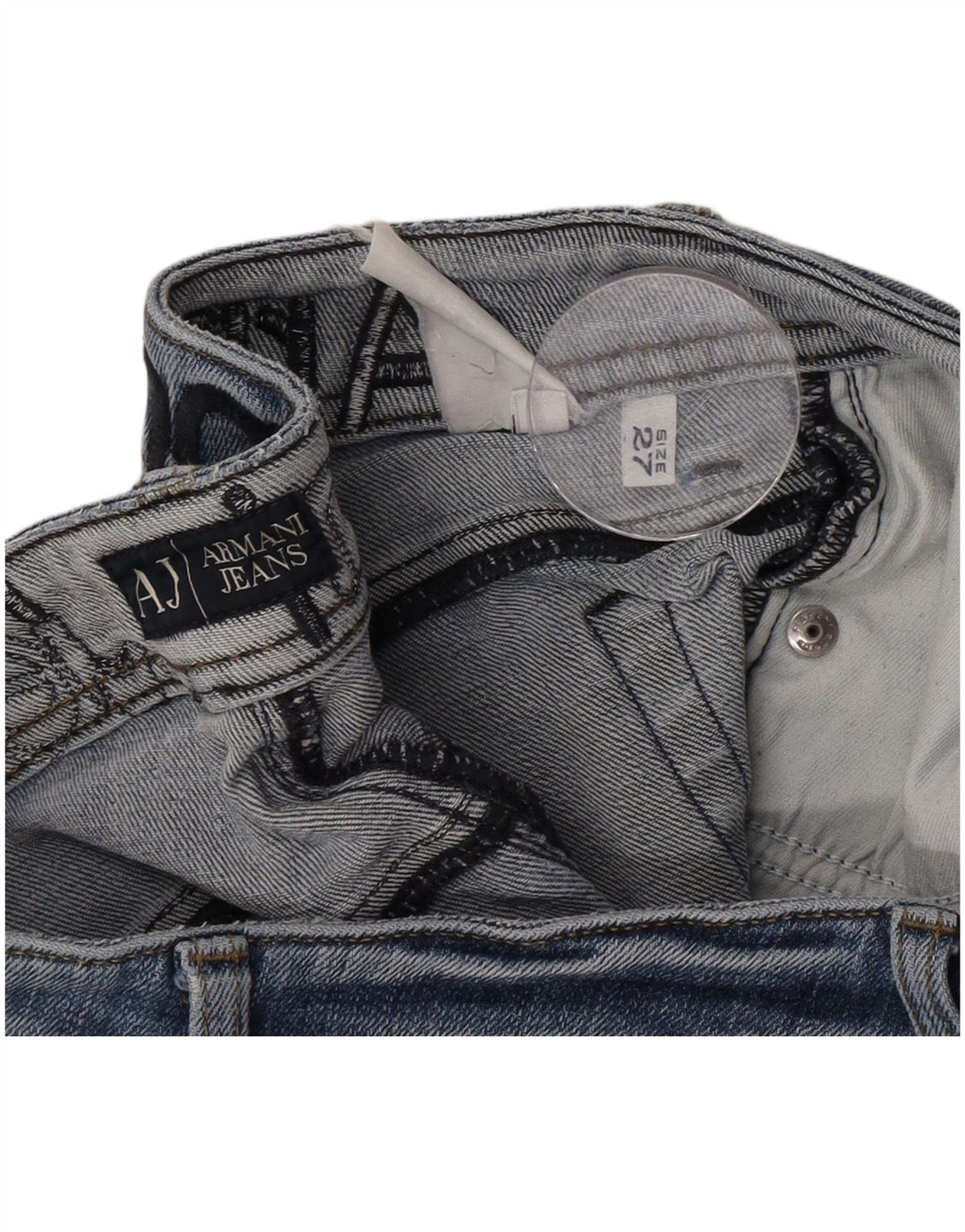 Damskie jeansy Armani Slim W27 L30 Niebieskie