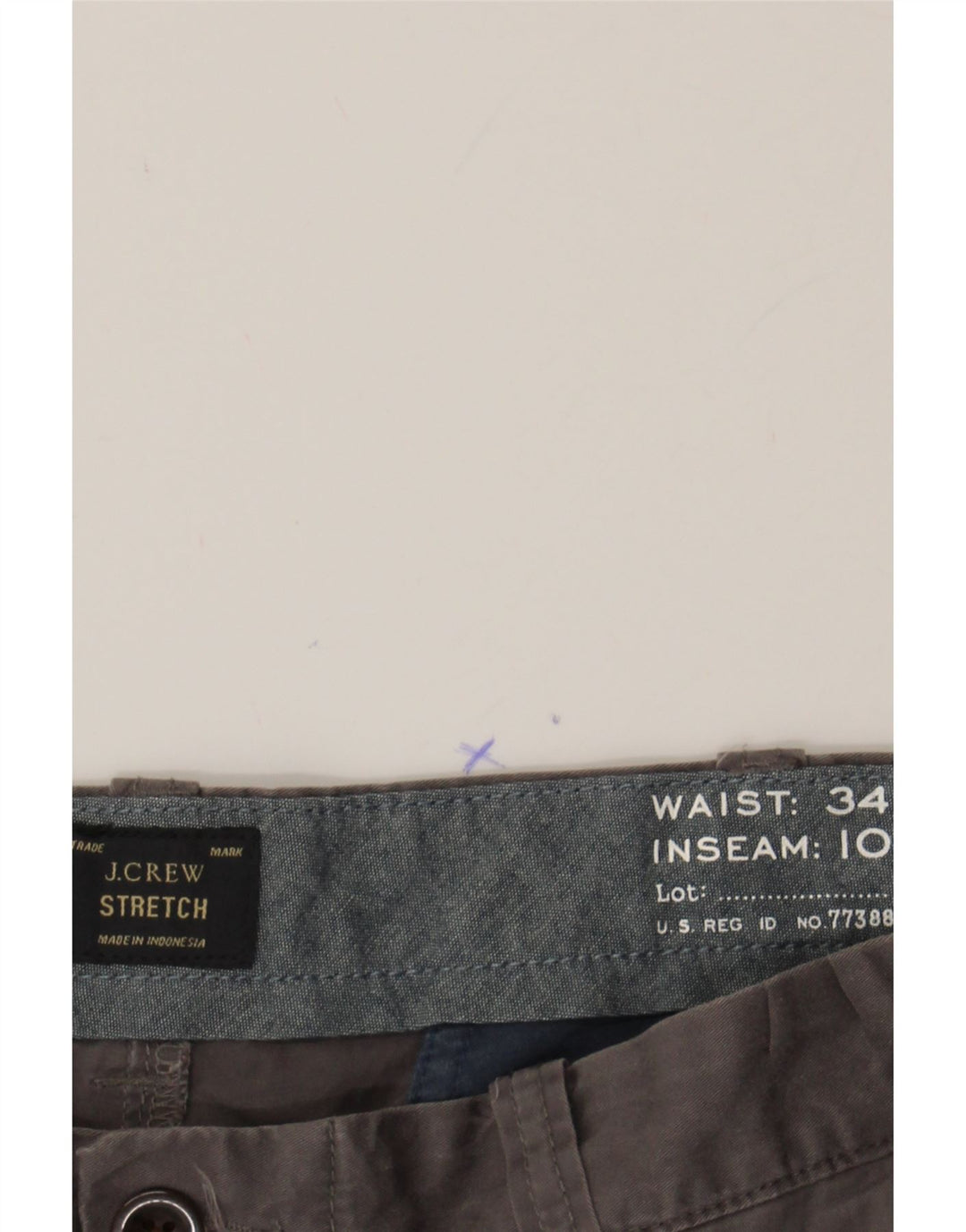 J. CREW Mens Chino Shorts W34 Large  Grey Cotton Vintage J. Crew and Second-Hand J. Crew from Messina Hembry 