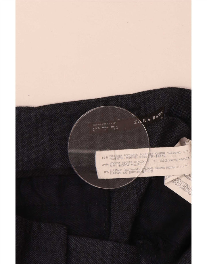 Proste spodnie chino Zara, małe, W26 L28, granatowe, poliestrowe