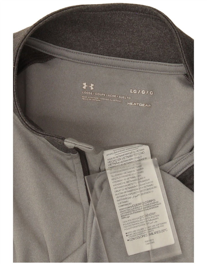 Męski dres Under Armour Heat Gear z zamkiem błyskawicznym i dużym szarym