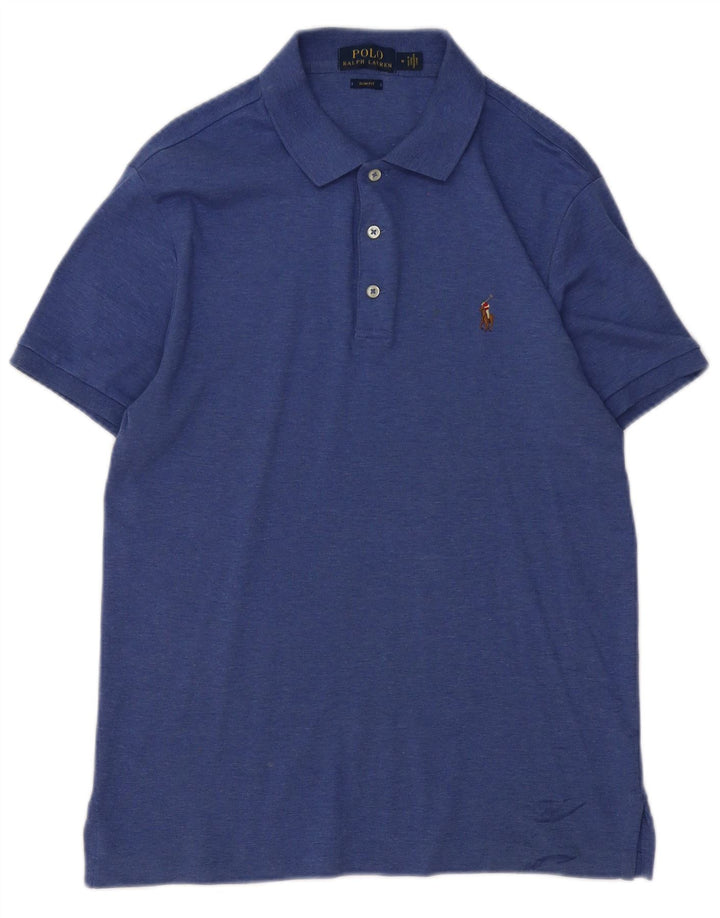 Męska koszulka polo slim fit Polo Ralph Lauren, kolor średni niebieski