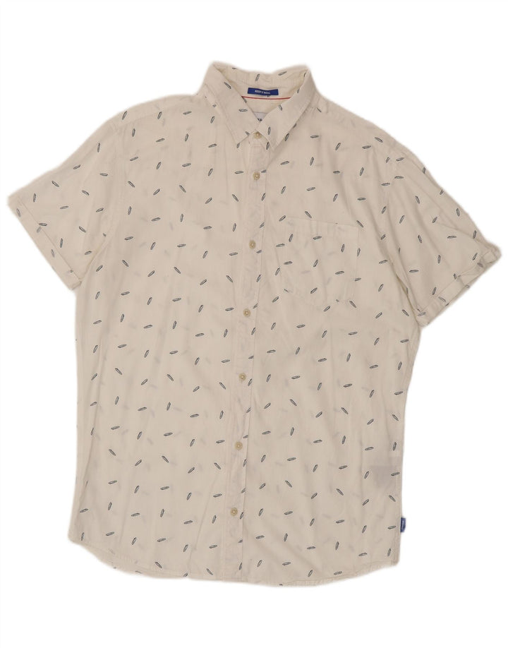 Męska koszula z krótkim rękawem Jack & Jones, duża, bawełniana w białe cętki