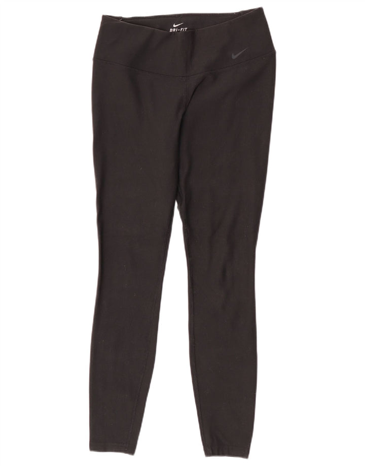Damskie legginsy Nike Dri Fit UK 10, małe, czarne, poliestrowe