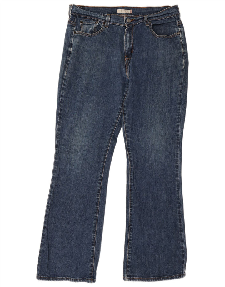 Damskie dżinsy Levi's 515 Bootcut US 12, duże, W32 L30, niebieska bawełna