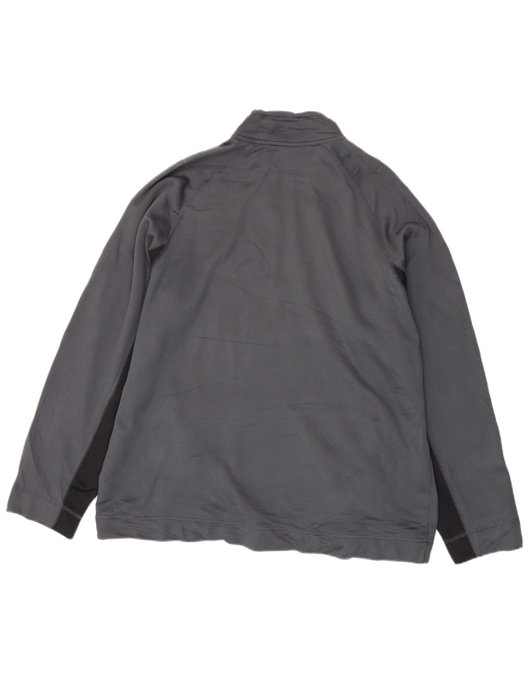 Męski sweter Reebok z zamkiem błyskawicznym, 2XL, szary poliester z blokami kolorów