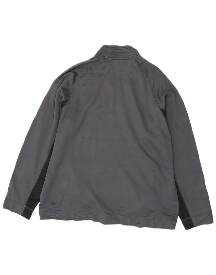 Męski sweter Reebok z zamkiem błyskawicznym, 2XL, szary poliester z blokami kolorów