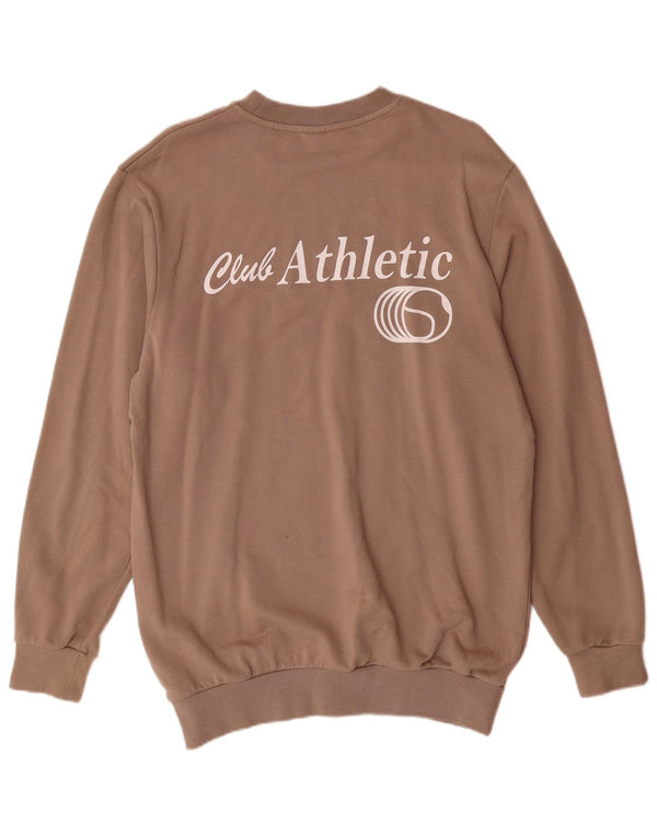 Męski sweter JACK & JONES z grafiką, średnio beżowy, bawełniany