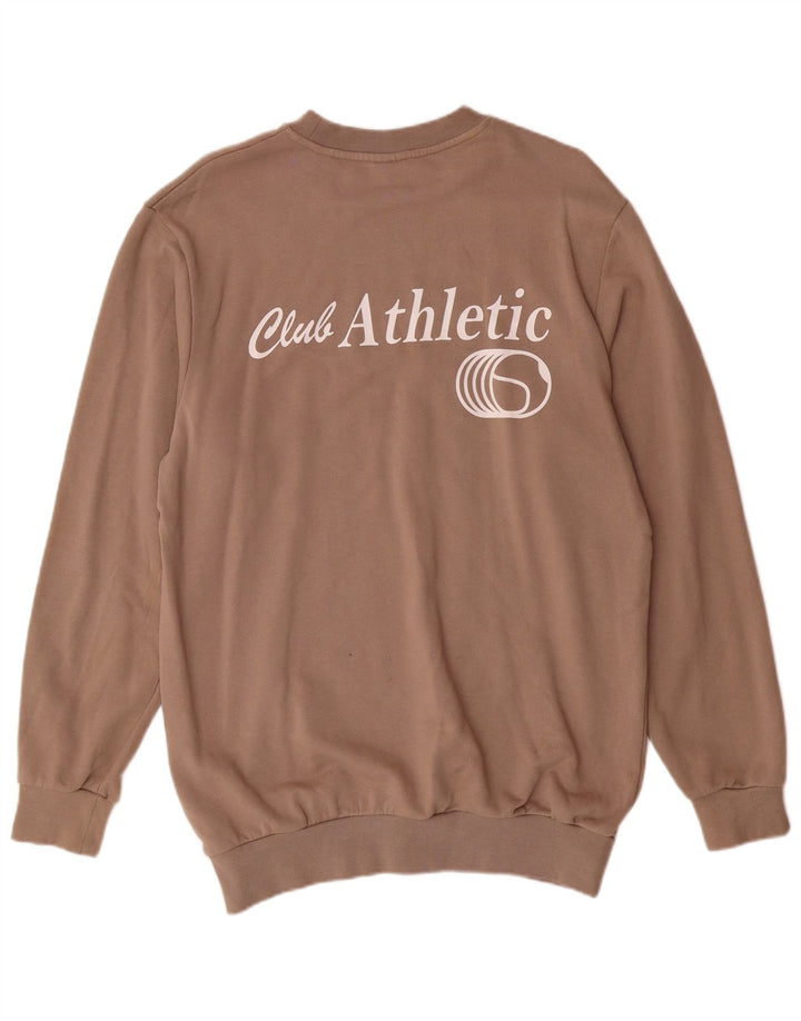 Męski sweter JACK & JONES z grafiką, średnio beżowy, bawełniany