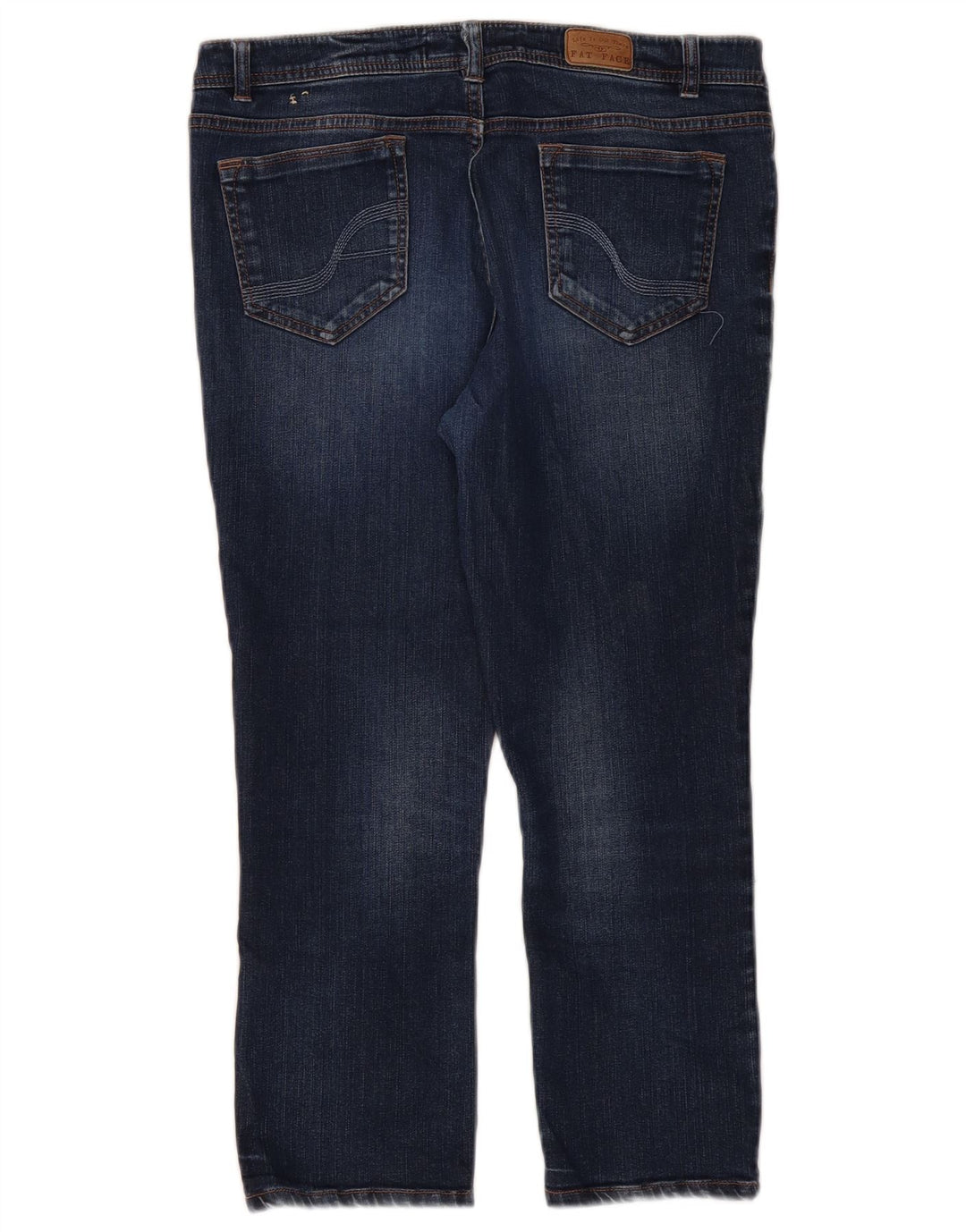 Damskie jeansy przycięte Fat Face UK 12 Medium W32 L23 Niebieskie bawełniane